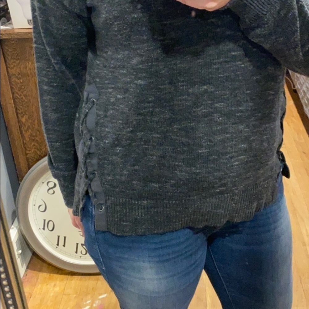 AEO soft hoodie with lace up side detail